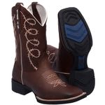 BOTA TEXANA BICO QUADRADO BORDADA ARAME - FRANCA BOOTS 