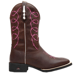 BOTA TEXANA BICO QUADRADO ARAME-ROSA FRANCA BOOTS 