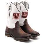 BOTA TEXANA BICO QUADRADO USA COURO LEGITIMO FRANCA BOOTS 
