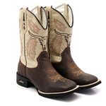BOTA TEXANA BICO QUADRADO COURO LEGITIMO - FRANCA BOOTS 