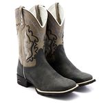 BOTA TEXANA BICO QUADRADO ARAME COURO LEGITIMO - FRANCA BOOTS 