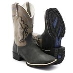 BOTA TEXANA BICO QUADRADO ARAME COURO LEGITIMO - FRANCA BOOTS 