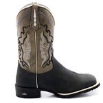 BOTA TEXANA BICO QUADRADO ARAME COURO LEGITIMO - FRANCA BOOTS 