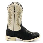 BOTA TEXANA BICO QUADRADO COURO LEGITIMO sola marfim- FRANCA BOOTS 