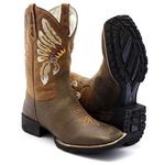 BOTA TEXANA BICO QUADRADO ÍNDIO - FRANCA BOOTS 