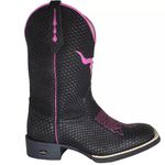 BOTA TEXANA BICO QUADRADO COURO LEGITIMO SNAKER PINK - FRANCA BOOTS 
