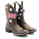 BOTA TEXANA BICO QUADRADO COURO LEGITIMO FRANCA BOOTS 