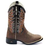 BOTA TEXANA BICO QUADRADO REPLICA PELO LARANJA FRANCA BOOTS 