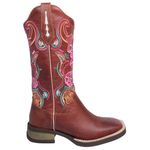 BOTA TEXANA HOPPER FEMININA BORDADA FLORAL- FRANCA BOOTS