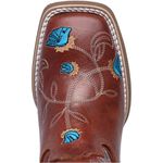 BOTA TEXANA HOPPER FEMININA BORDADA FLORES HAVANA AZUL