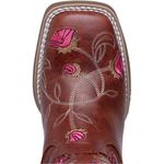 BOTA TEXANA HOPPER FEMININA BORDADA FLORES HAVANA PINK FRANCA BOOTS 