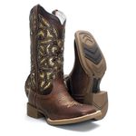 BOTA TEXANA FEMININA RECORTES A LASER DOURADA