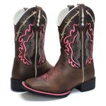BOTA TEXANA FEMININA BORDADA ARAME ROSA - FRANCA BOOTS 