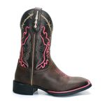 BOTA TEXANA FEMININA BORDADA ARAME ROSA - FRANCA BOOTS 