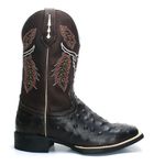 BOTA TEXANA COUNTRY MASCULINA BORDADA BOI REPLICA AVESTRUZ