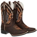BOTA TEXANA BICO QUADRADO ARAME COURO LEGITIMO