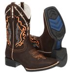BOTA TEXANA BICO QUADRADO ARAME COURO LEGITIMO