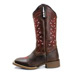 BOTA TEXANA HOPPER FEMININA BORDADA SOLA CAFÉ FB43 - FRANCA BOOTS 