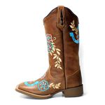 BOTA TEXANA HOPPER FEMININA BORDADA FERRADURA FB47 SOLA CAFE- - FRANCA BOOTS 