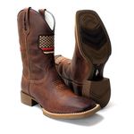 BOTA TEXANA MASCULINA BORDADA USA FB54