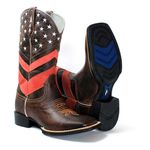 BOTA TEXANA BORDADA CANO ALTO MASCULINA USA FB58