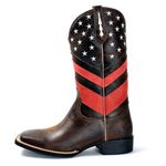 BOTA TEXANA BORDADA CANO ALTO MASCULINA USA FB58