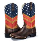 BOTA TEXANA BORDADA CANO ALTO MASCULINA USA FB59