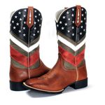 BOTA TEXANA BORDADA CANO ALTO MASCULINA USA FB60