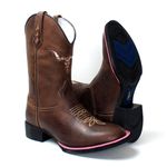 BOTA TEXANA COM RECORTES A LASER BICO REDONDO BOI FB64