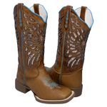 BOTA TEXANA COM RECORTES A LASER AZUL FB71
