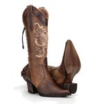 BOTA FEMININA COUNTRY TEXANA DE CANO LONGO