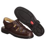 Sandália Comfort Masculino em Couro café
