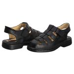 Sandália Comfort Masculino em Couro preto 