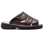 Chinelo Comfort Comfort Masculino em Couro Café