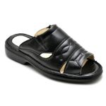 Chinelo Comfort Comfort Masculino em Couro preto