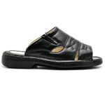 Chinelo Comfort Comfort Masculino em Couro preto