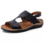 Chinelo Comfort Masculino em Couro PRETO