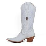 BOTA TEXANA FEMININA COURO FLOATER BRANCO 35 - SILVERADO BOTAS