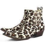 BOTINA MASCULINA COURO ESTAMPADO LEOPARDO