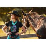 T-SHIRT COUNTRY FEMININA ESTAMPADA 