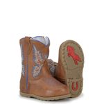 BOTA BABY TEXANA DE COURO AZUL