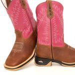 BOTA TEXANA FEMININA BORDADA FB116 Pink 