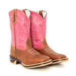 BOTA TEXANA FEMININA BORDADA FB116 Pink 