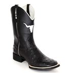 BOTA TEXANA BICO QUADRADO REPLICA AVESTRUZ - FRANCA BOOTS 
