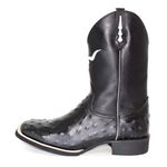 BOTA TEXANA BICO QUADRADO REPLICA AVESTRUZ - FRANCA BOOTS 