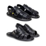 Kit 2 Pares de Chinelo Sandália Original Couro Legitimo Masculino