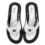 Chinelo Masculino Franca fort em Couro Branco