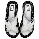 Chinelo Trançado Masculino em Couro Branco