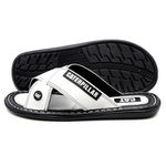 Chinelo Trançado Masculino em Couro Branco