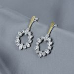 Brinco Beauty Prata com Aplique de Ouro